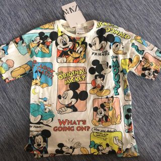 ザラキッズ(ZARA KIDS)のZARA Disneyミッキー半袖Tシャツ(110)4-5 新品タグ付き(Tシャツ/カットソー)