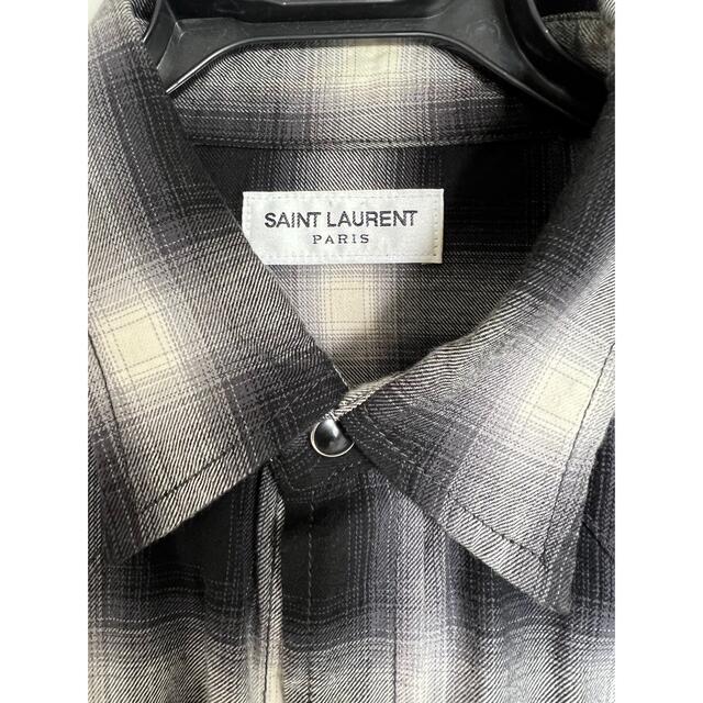 Saint Laurent(サンローラン)の2016AW サンローラン チェックシャツ 数回使用 M メンズのトップス(シャツ)の商品写真