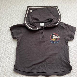 futafuta ミッキー　セーラーTシャツ　95センチ　濃灰(Tシャツ/カットソー)
