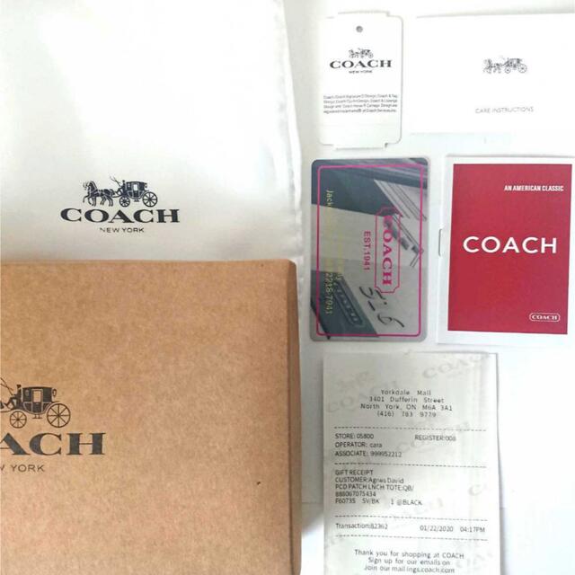 新品未使用コーチCOACH シグネチャー ネイビー×ブラック×オレンジ 長