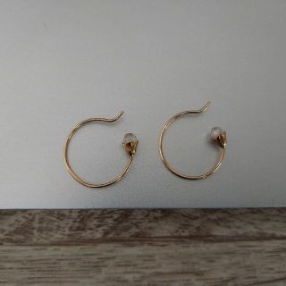 agete★アガット★ピアス★K10★フープピアス★ゴールド★花フラワー