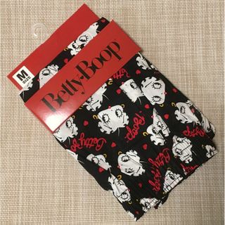 ベティブープ(Betty Boop)のベティ ブープ：フェイス 総柄 前開き トランクス★ブラック M(トランクス)