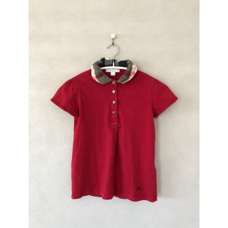 バーバリー(BURBERRY)のバーバリー　ポロシャツ　120 レッド(Tシャツ/カットソー)