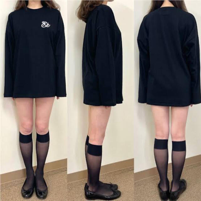 épine(エピヌ)のEé embroidery big long tee エピヌ　ロンT レディースのトップス(Tシャツ(長袖/七分))の商品写真