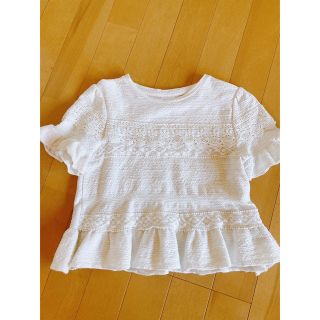 ザラキッズ(ZARA KIDS)のZARA ガールズ　レース　トップス　130 140(Tシャツ/カットソー)