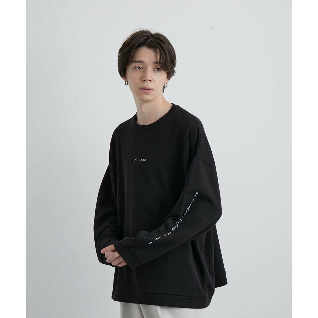 JUNRED(ジュンレッド)の【ブラック（01）】2ポイントロングスリーブワイドPO メンズのトップス(Tシャツ/カットソー(半袖/袖なし))の商品写真