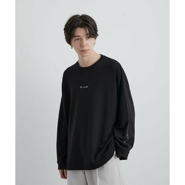 JUNRED(ジュンレッド)の【ブラック（01）】2ポイントロングスリーブワイドPO メンズのトップス(Tシャツ/カットソー(半袖/袖なし))の商品写真