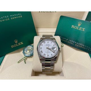 ロレックス(ROLEX)のよしおさま専用【新品未使用】ロレックス デイトジャスト36 126200 白(腕時計(アナログ))