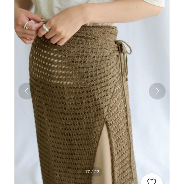 ZARA(ザラ)のかぎ編み透かしニット巻きスカート/ラップスカート レディースのスカート(ロングスカート)の商品写真