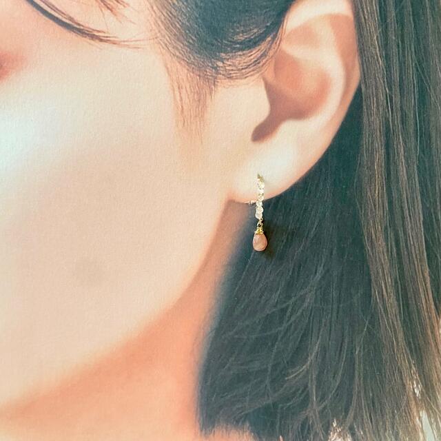 6.5g 天然 氷種 インカローズ リング k18 アクセサリー リング