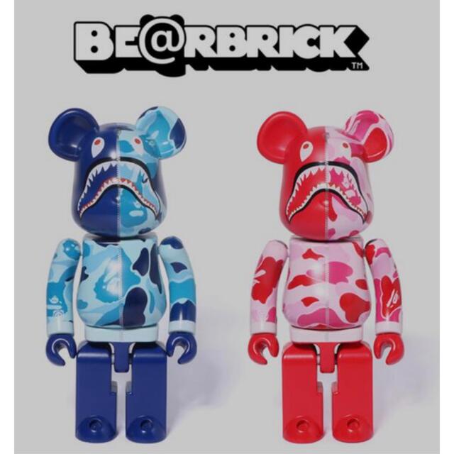 ABC CAMO BE@RBRICK BAPE  ベアブリック　ブルー　ピンク