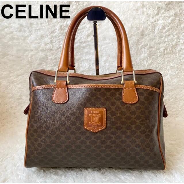 【人気❗️】CELINE マカダム柄 トリオンフ ボストンバッグ ヴィンテージ