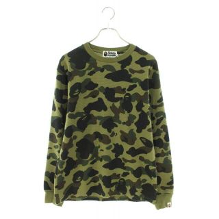 アベイシングエイプ(A BATHING APE)のアベイシングエイプ サルカモ柄サーマル長袖カットソー M(Tシャツ/カットソー(七分/長袖))