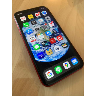 アイフォーン(iPhone)のiPhone11 64G (レッド) simフリー　訳あり　新品ケース付き(スマートフォン本体)