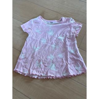 ザラキッズ(ZARA KIDS)のキッズ♡ZARA 女の子　Tシャツ　半袖　鳥柄(Tシャツ/カットソー)