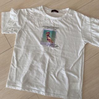 ラブトキシック(lovetoxic)のラブトキシック　半袖Tシャツ　プリント　M 150 白シャツ(Tシャツ/カットソー)