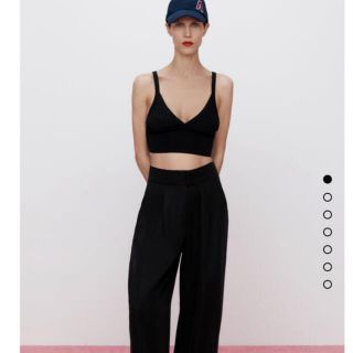 ザラ(ZARA)の新品　ZARA ニットトップス　黒(キャミソール)