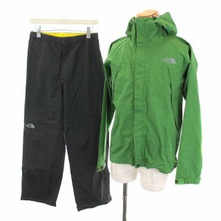 ザノースフェイス(THE NORTH FACE)のザノースフェイス レインテックス エアロ レインスーツ パンツ M 緑 グレー(その他)