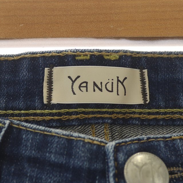 YANUK(ヤヌーク)のヤヌーク KAY クラッシュボーイズスリムデニムパンツ ジーンズ 24 レディースのパンツ(デニム/ジーンズ)の商品写真