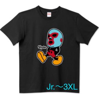 プリントスター(Printstar)のプロレス Tシャツ ディズニー ミッキー 黒　武藤ベアー チャンピオン 長州力(Tシャツ/カットソー(半袖/袖なし))