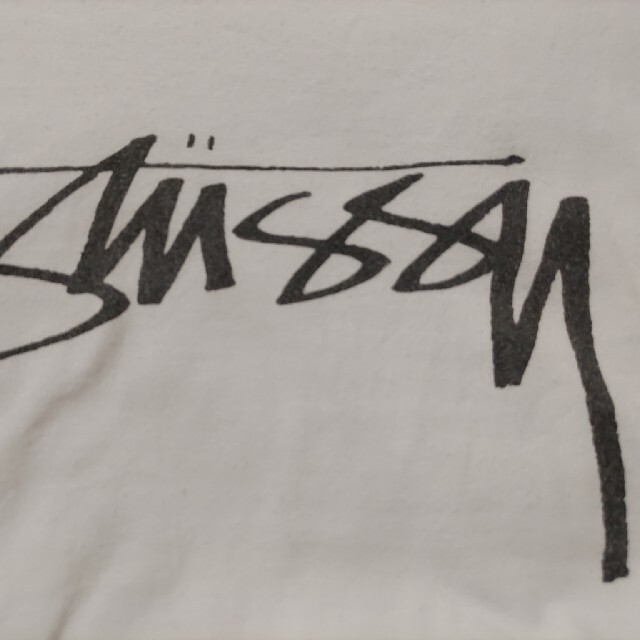 STUSSY(ステューシー)のフロントロゴSTUSSYシンプル長袖TシャツSサイズ白ホワイトロンＴステューシー メンズのトップス(Tシャツ/カットソー(七分/長袖))の商品写真