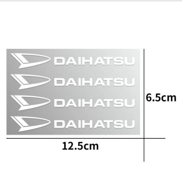 ダイハツ(ダイハツ)のダイハツ デカール ステッカー シール レインボー (4枚セット) 自動車/バイクの自動車(車外アクセサリ)の商品写真