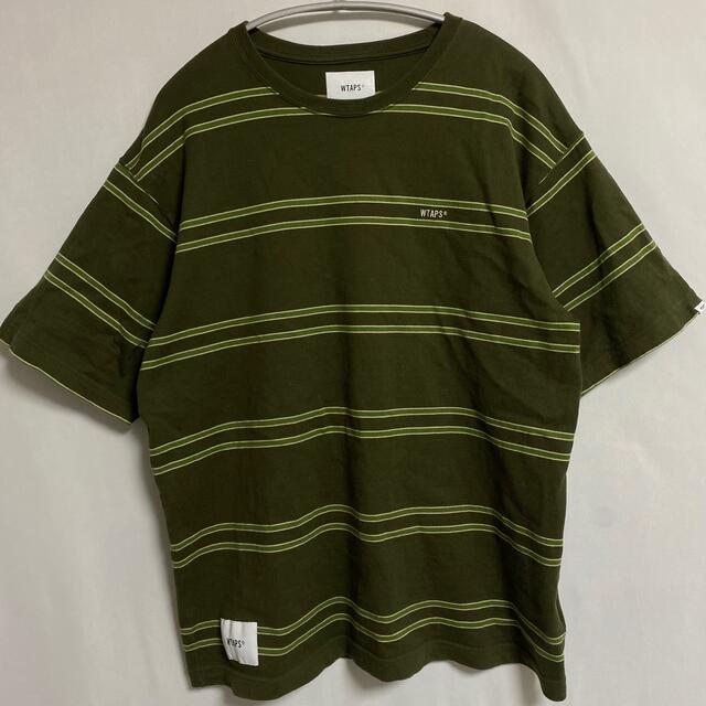 XL 21SS WTAPS JAM02 ボーダーTシャツ OLIVE DRABTシャツ/カットソー(半袖/袖なし)