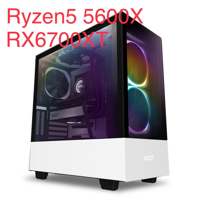 人気カラーの Ryzen5 5600X/RX6700XT搭載ゲーミングPC SSD2枚 ...