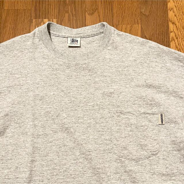 激レア！90’s OLD STUSSY “POCKET-T” 杢グレー Tシャツ 1