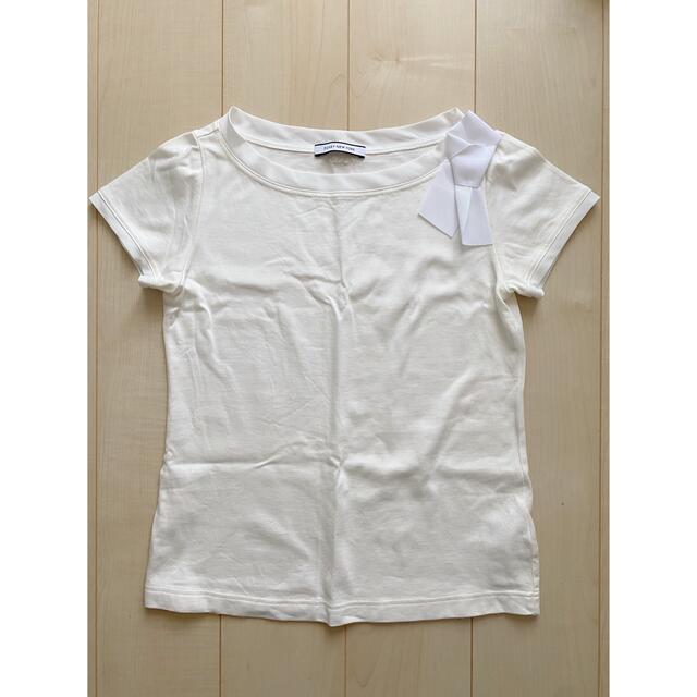 FOXEY(フォクシー)のFOXEY サマーニットトップス Tシャツ 白 レディースのトップス(Tシャツ(半袖/袖なし))の商品写真