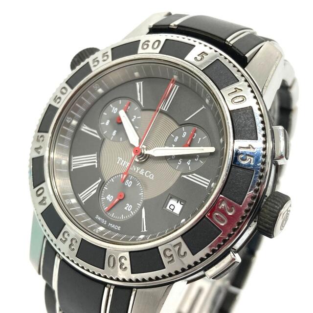 Tiffany & Co. - ティファニー T-57 マーク クロノグラフ クォーツ デイト メンズ腕時計