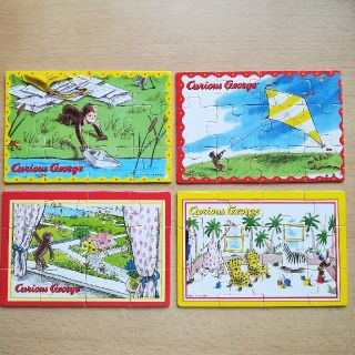 おさるのジョージ 木製パズル 4種類 海外
