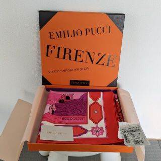 エミリオプッチ(EMILIO PUCCI)の新品 EMILIO PUCCI 大判スカーフ イタリア製 未使用 エミリオプッチ(バンダナ/スカーフ)