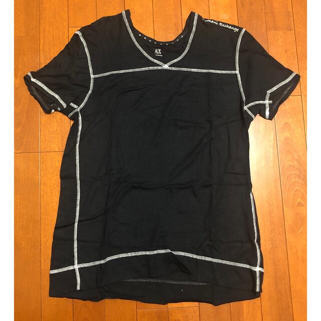 ARMANI EXCHANGE(アルマーニエクスチェンジ)のARMANI EXCHANGE アルマーニエクスチェンジ☆デザインTシャツ黒 メンズのトップス(Tシャツ/カットソー(半袖/袖なし))の商品写真