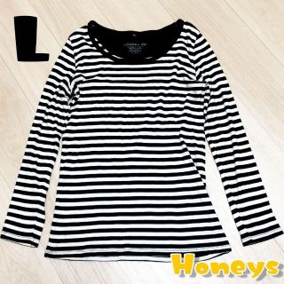 ハニーズ(HONEYS)のHoneys　ボーダーカットソー　L　シンプル(Tシャツ(長袖/七分))