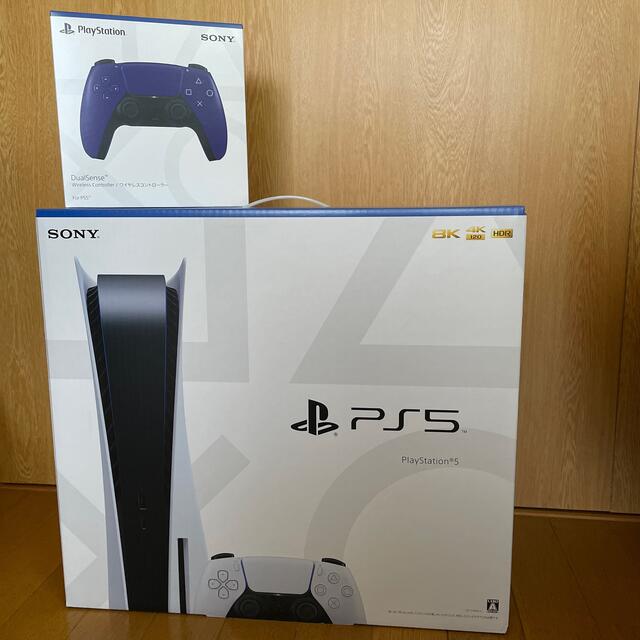 PlayStation5＋ワイヤレスコントローラー　パープルゲームソフトゲーム機本体