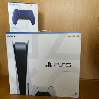 ソニー(SONY)のPlayStation5＋ワイヤレスコントローラー　パープル(家庭用ゲーム機本体)