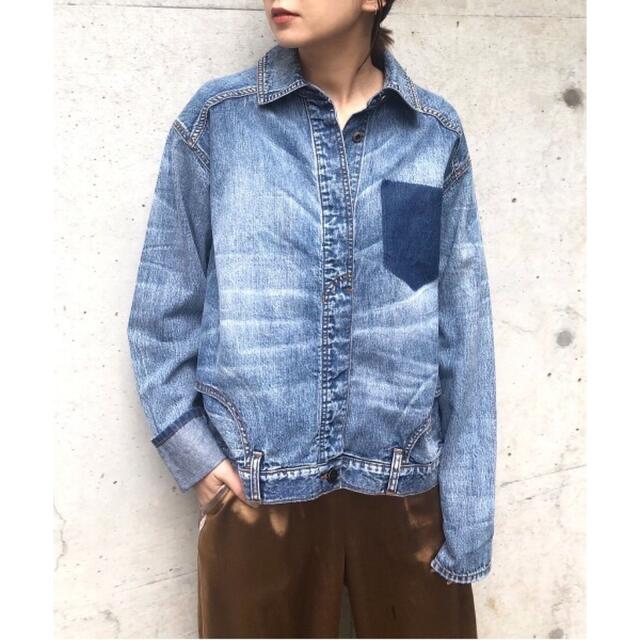 Ameri VINTAGE(アメリヴィンテージ)のカジュエル様専用！ Ameri UPSIDE DOWN DENIM SHIRT レディースのジャケット/アウター(Gジャン/デニムジャケット)の商品写真