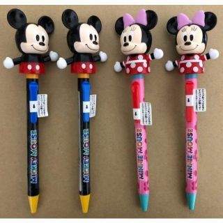 ミッキーマウス(ミッキーマウス)のボールペン ディズニー パペットペン ミッキー ミニー 4本まとめ売り(ペン/マーカー)