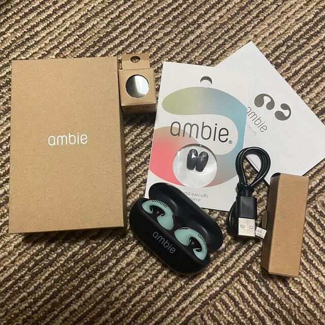 ambie（AM-TW01) 耳をふさがない ワイヤレスイヤホン アンビー約6時間Bluetooth