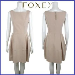 フォクシー(FOXEY)の【極美品】フォクシー ニューヨーク ドレス ワンピース ノースリーブ FOXEY(ひざ丈ワンピース)