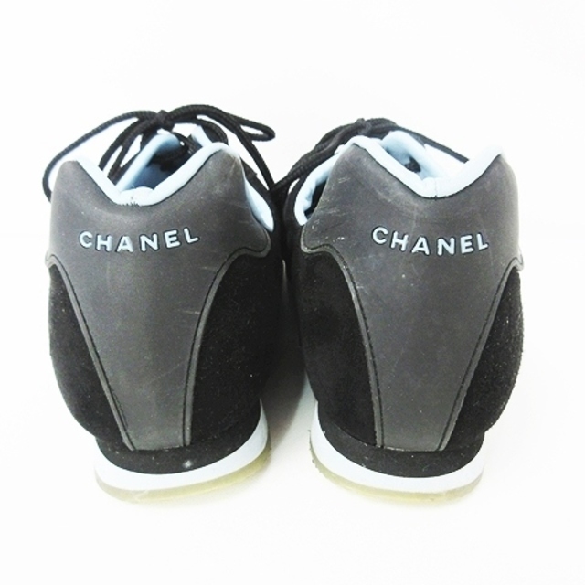 CHANEL(シャネル)のシャネル スエード シューズ スニーカー 靴 ロゴ ラウンドトゥ レースアップ レディースの靴/シューズ(スニーカー)の商品写真