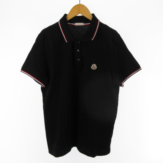 モンクレール ポロシャツ 半袖 MAGLIA POLO 黒 L 18SS