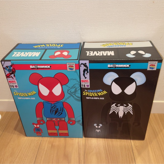 セット BE@RBRICK - BE@RBRICK 100% & 400% スパイダーマンの通販 by