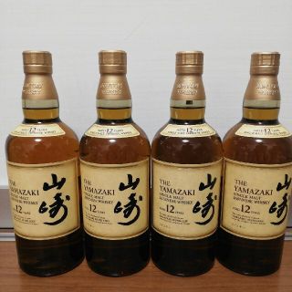 サントリー(サントリー)のサントリー　山崎　12年　700ml　４本セット　新品未開栓品(その他)