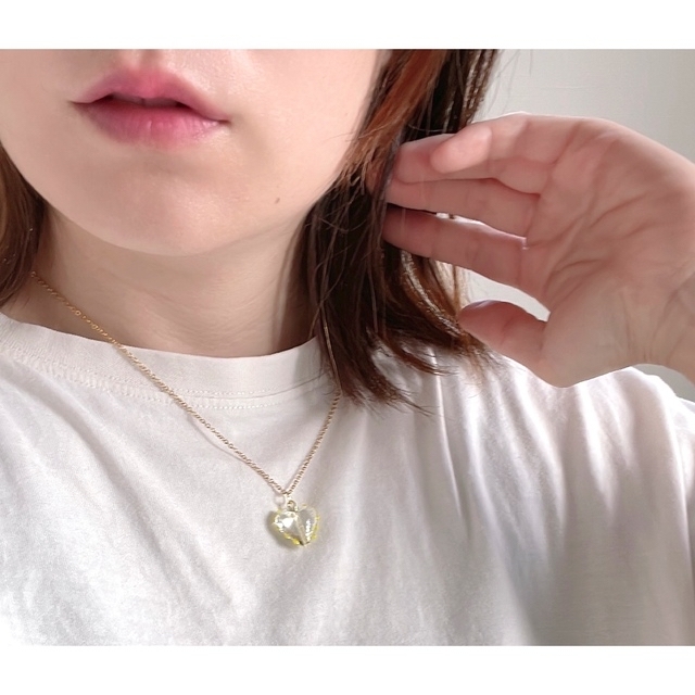 ZARA(ザラ)のno.112新作♡Heart beads necklace 韓国風 ハンドメイドのアクセサリー(ネックレス)の商品写真