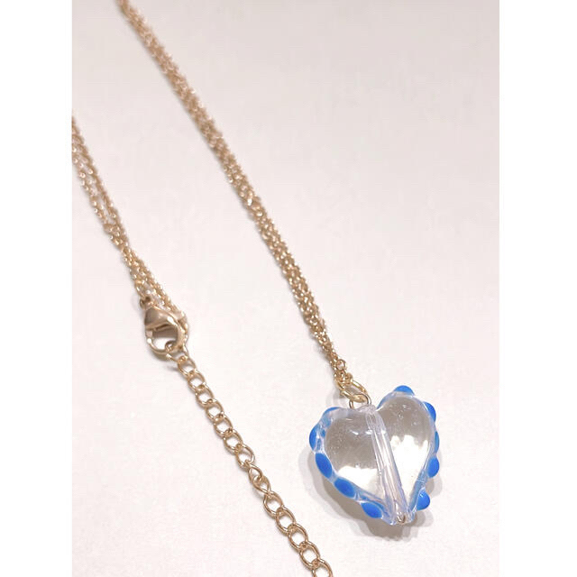 ZARA(ザラ)のno.112新作♡Heart beads necklace 韓国風 ハンドメイドのアクセサリー(ネックレス)の商品写真