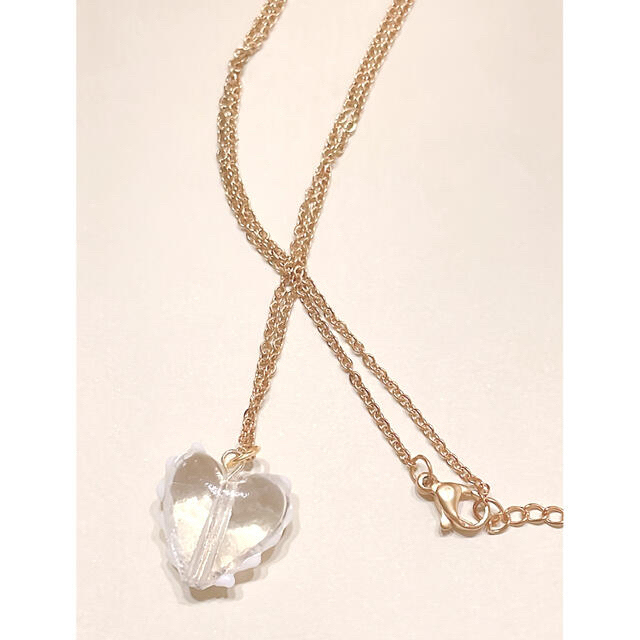 ZARA(ザラ)のno.112新作♡Heart beads necklace 韓国風 ハンドメイドのアクセサリー(ネックレス)の商品写真