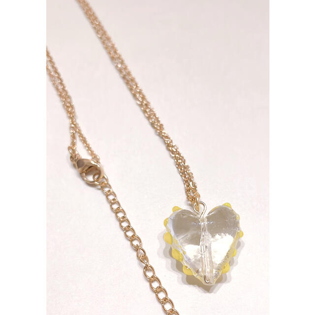 ZARA(ザラ)のno.112新作♡Heart beads necklace 韓国風 ハンドメイドのアクセサリー(ネックレス)の商品写真