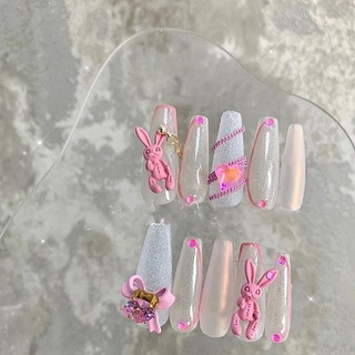 Auroraroom ネイルチップ 痛ネイル ネイル 地雷ネイル ピンク コスメ/美容のネイル(つけ爪/ネイルチップ)の商品写真
